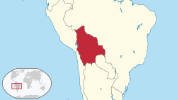 Location of Bolivia