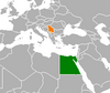 Location map for Egypt and Serbia.