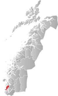 Kart som viser Sømna kommune.