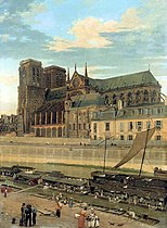 Notre-Dame og bispepalasset i 1826 (av Eduard Gaertner).