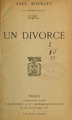 Image illustrative de l’article Un divorce