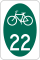 New York State Bicycle Route 22 marker