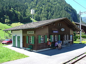 One-story chalet-style building