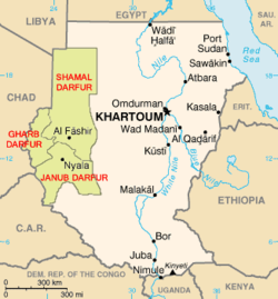 Mapa del Darfur