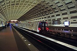 A 7000-series train at Farragut West in April 2018