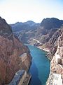 View downstream from top of dam