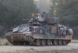 M3 Bradley на полигоне Хоэнфельс в ФРГ. 2 ноября 2014