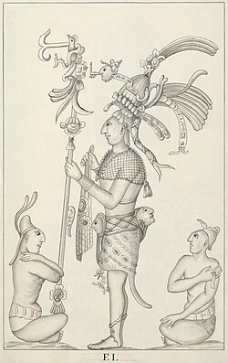 Drawing of a Palenque relief