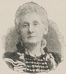 Emma Brooke as depicted in Program of 1899 International Congress of Women at which she was a representative.[1]