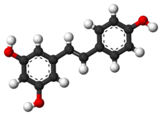 Molecuulmodel van trans-resveratrol