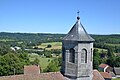 Le clocher de l'église, vu depuis les tours.