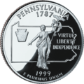 Pennsylvania state quarter reverse (1999)