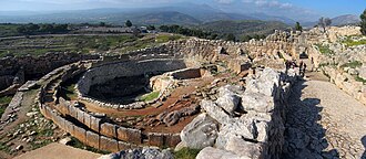 O círculo de tumbas real en Micenas, Grecia