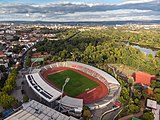 Aerial view of Auestadion and part of Karlsaue park