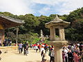 View of Muryangsojieon lantern statue and Buseoksa in Yeongju