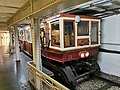 Trompetenkupplung an einem Wagen der ersten Budapester U-Bahn-Linie von 1896