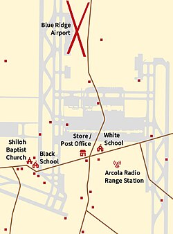 Willard c. 1958 atop footprint of current runways and taxiways