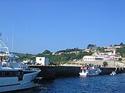 The docks next to O Curro, the most important settlement of Ons.