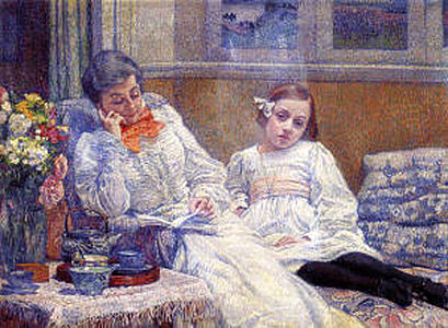 Madame van Rysselberghe et sa fille (1899)[48], Musées royaux des beaux-arts de Belgique.