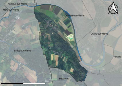 Carte orhophotogrammétrique de la commune.