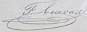 Firma de Félix Cuevas