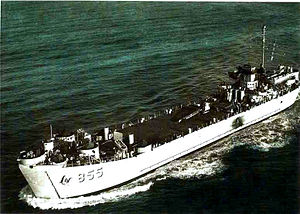 LST-855 underway, date and place unknown