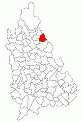 Location in Dâmbovița County