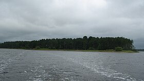 L'Île Boishébert vue de la rivière Miramichi