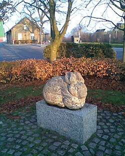 Hareskulptur ved Bedsted Station