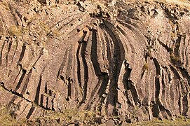 Basalt formations, "The old women", north of Hov in Hovsegg