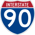 Interstate 90 marker