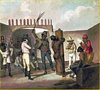 Punishing slaves at Calabouco, in Rio de Janeiro, c. 1822