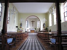 Intérieur de l'église catholique Saint-Georges de Rumersheim.