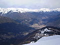 Vista verso est dalla cima dello Zoncolan con la Val Pontaiba