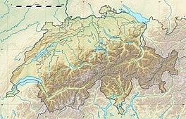 Map showing the location of Kanderfirn