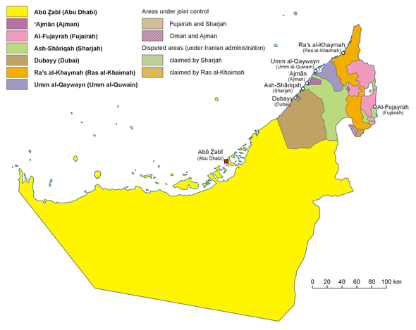 Location of the Emirates