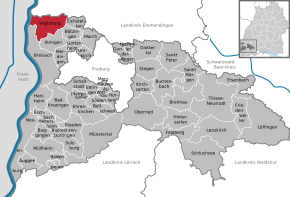 Poziția localității Vogtsburg im Kaiserstuhl