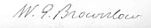 signature de William Gannaway Brownlow