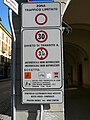 Segnale di inizio ZTL in via Xavier de Maistre (Aosta)