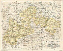 Bhopal State as a part of the Central India Agency.