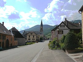 The middle of the village of Steige