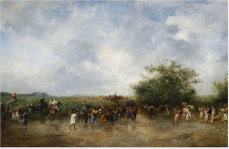 Crossing the Ford, Algeria, 1869