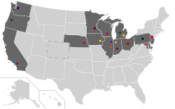 Big Ten Conference locations