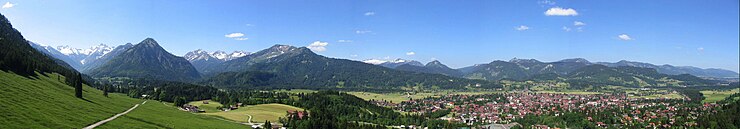 panoramo de Oberstdorf