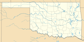 A map of Oklahoma showing the location of Walnut Creek State Park