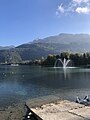 Springbrunnen im Walensee beim Hafen