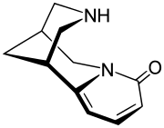 Structuurformule van (-)-cytisine