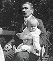 Edward Gwynn with his son Harold, 1913