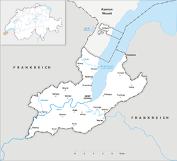 Map of the Canton of Geneva