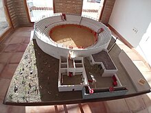 Maqueta de la plaza de toros.